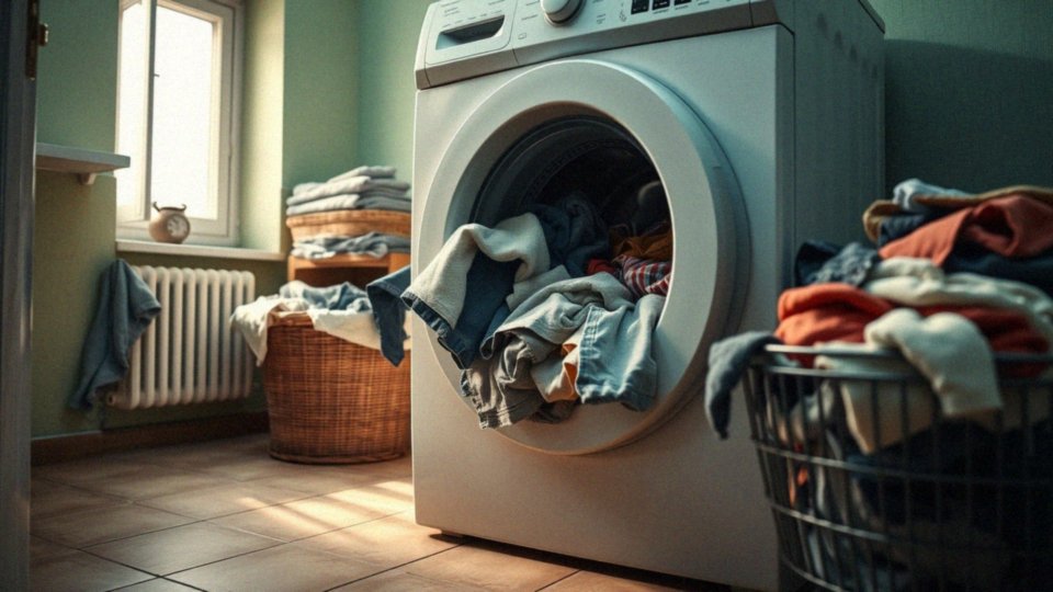 Jakie problemy wywołuje niewłaściwe ułożenie ubrań w bębnie?