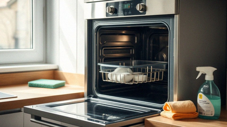 Jakie są kroki czyszczenia piekarnika tabletą do zmywarki?