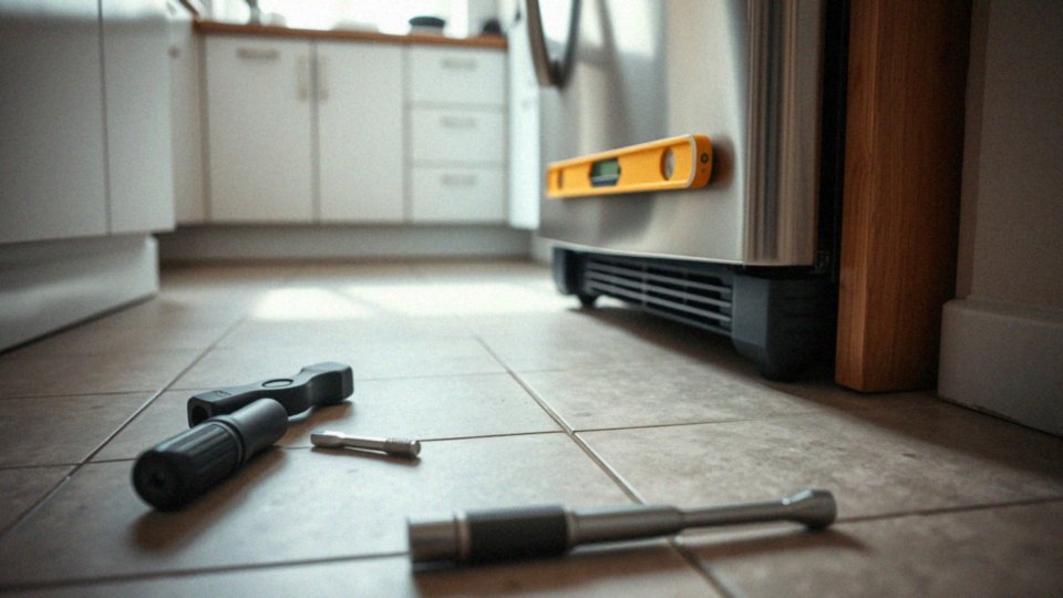 Jakie narzędzia są potrzebne do wypoziomowania lodówki?