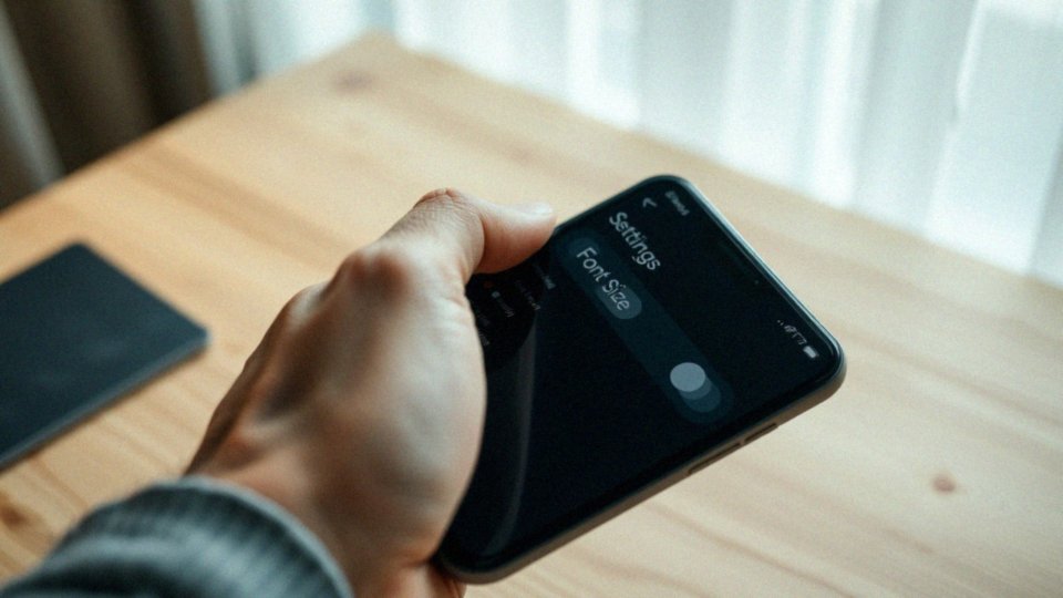 Jak znaleźć opcję zmiany rozmiaru czcionki na telefonie?